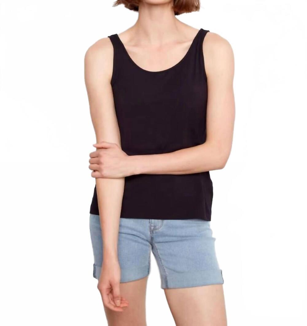 NEW CHARLIE B reversible bamboo cami in black